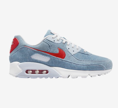nike air max 90 lightwash denim